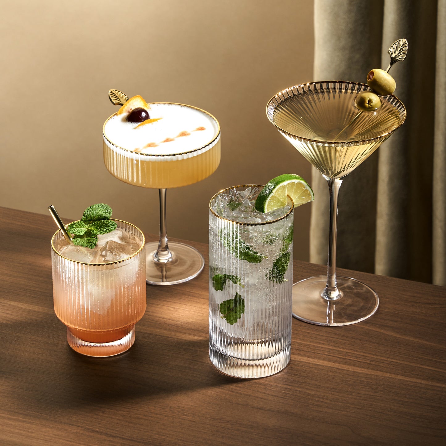 Meridian Crystal Highball Glasses Viski® (Set of 2)