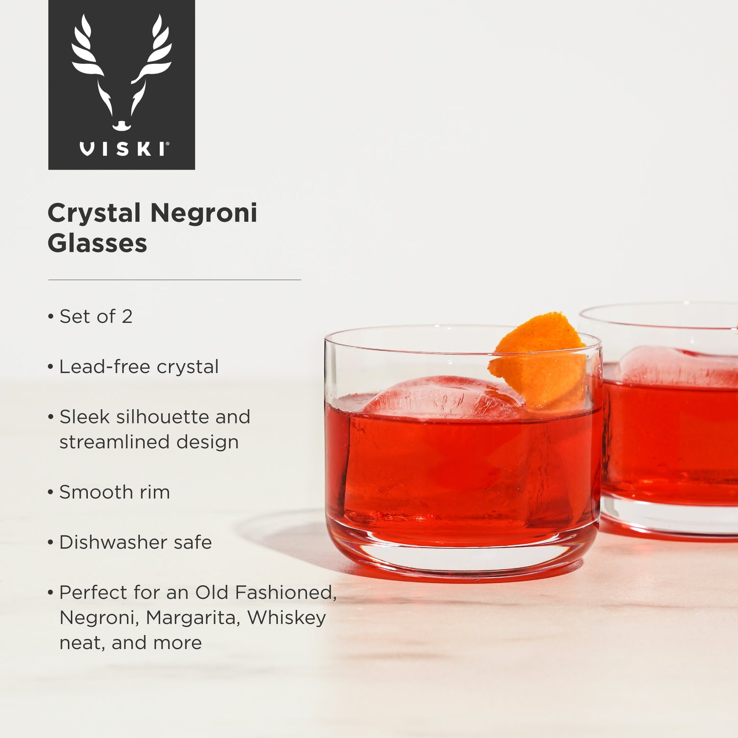 Crystal Negroni Glasses Viski® (Set of 2)