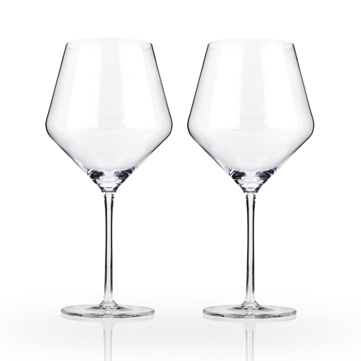 Raye Crystal Angled Burgundy Glasses Viski® (Set of 2)