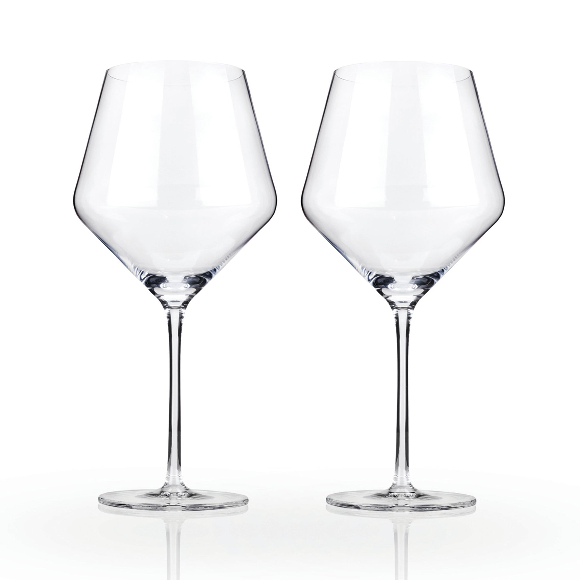 Raye Crystal Angled Burgundy Glasses Viski® (Set of 2)