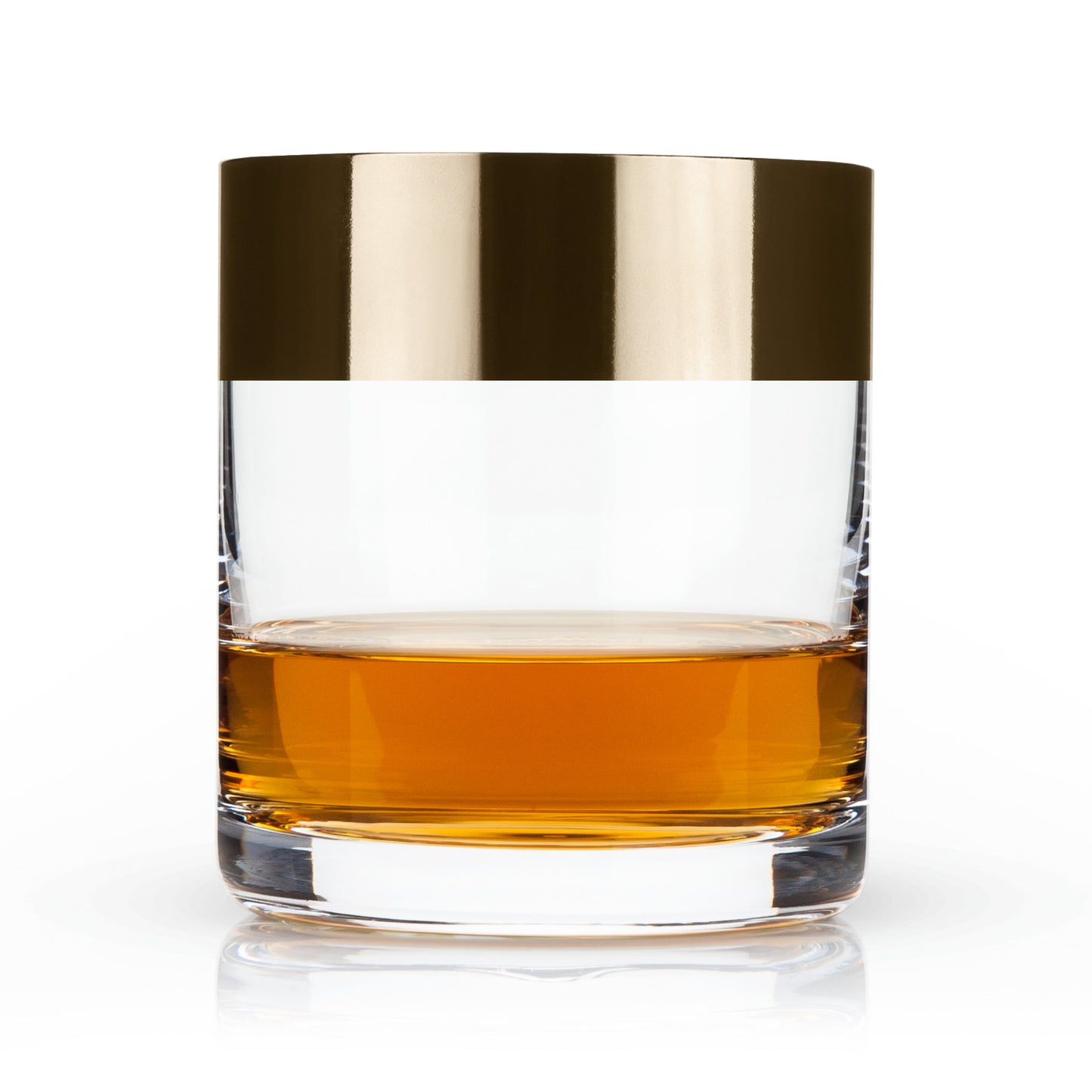 Irving Crystal Bronze Rim Rocks Glasses Viski® (Set of 2)