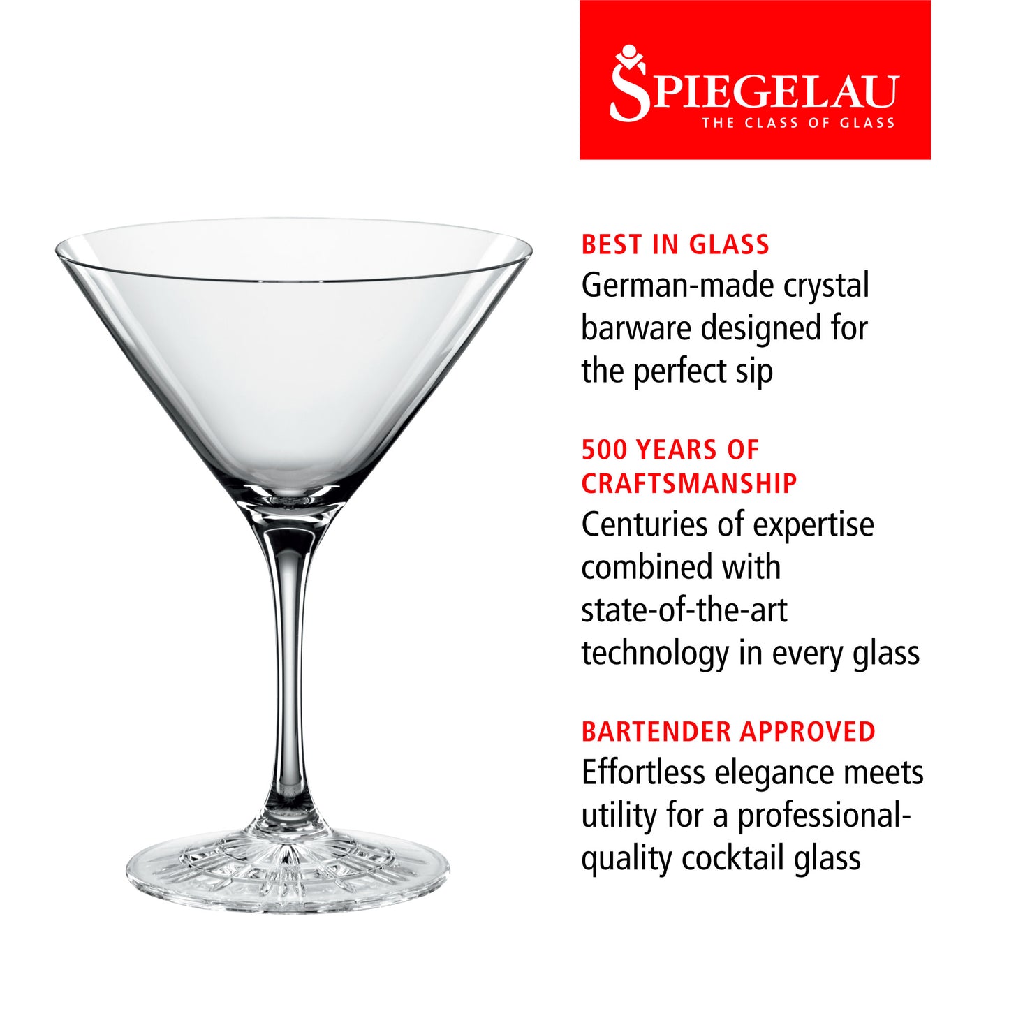 Spiegelau 5.8 Oz Perfect Cocktail Glasses (Set of 4)