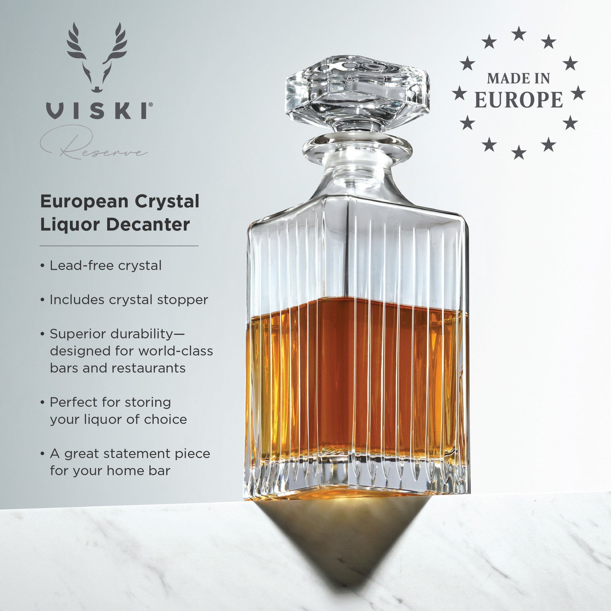 Reserve Milo Crystal Liquor Decanter by Viski | Barsonist