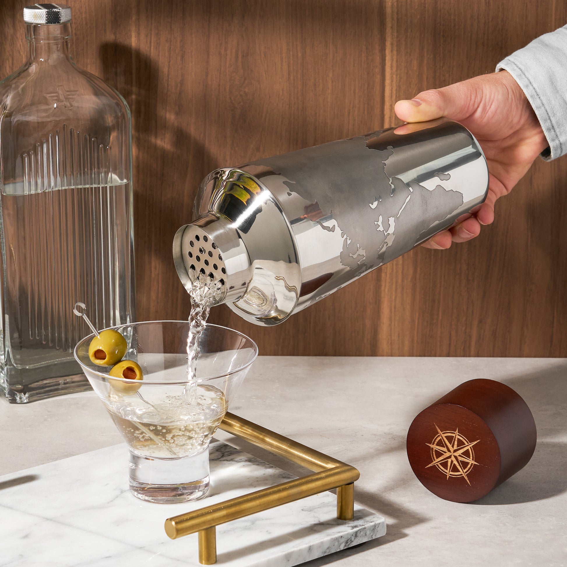 Globe 32 Oz Stainless Steel Cocktail Shaker Viski®