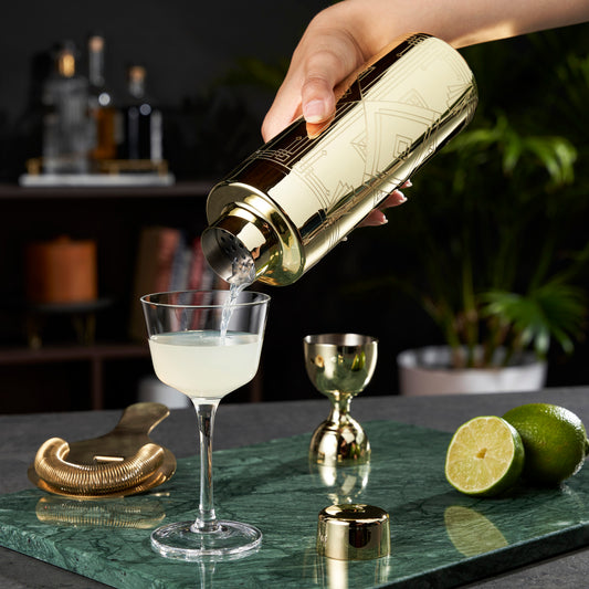 Art Deco 24 Oz Gold Cocktail Shaker Viski®