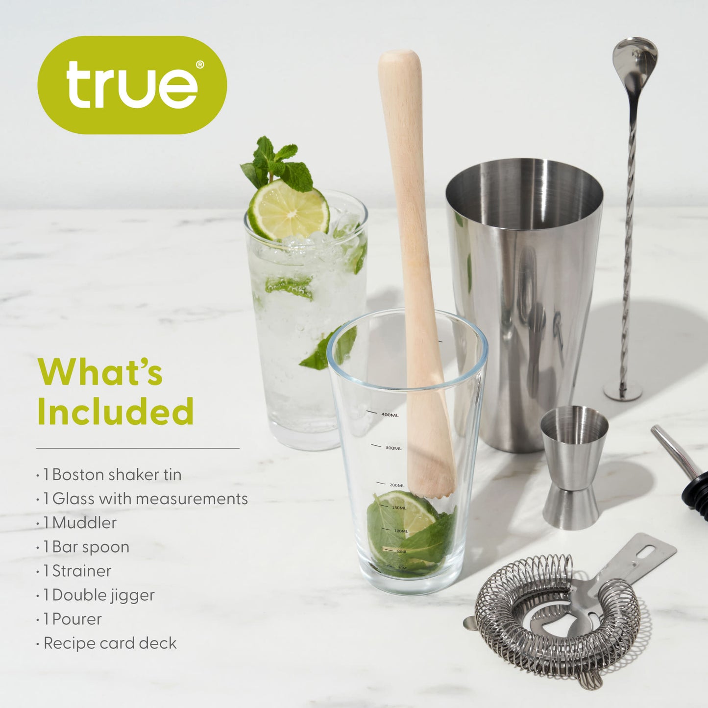 7 Piece Barware Set by True | Barsonist