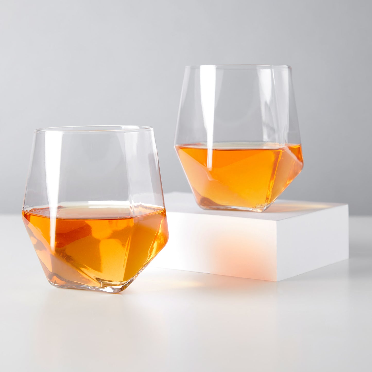 Seneca Crystal Faceted Tumblers by Viski | Set of 2 | Barsonist