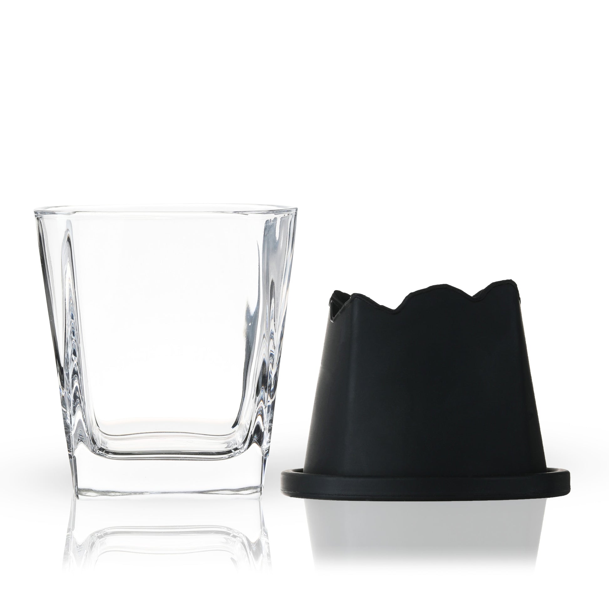 2 Piece Glacier Mountain Ice Mold Glass Set Viski®