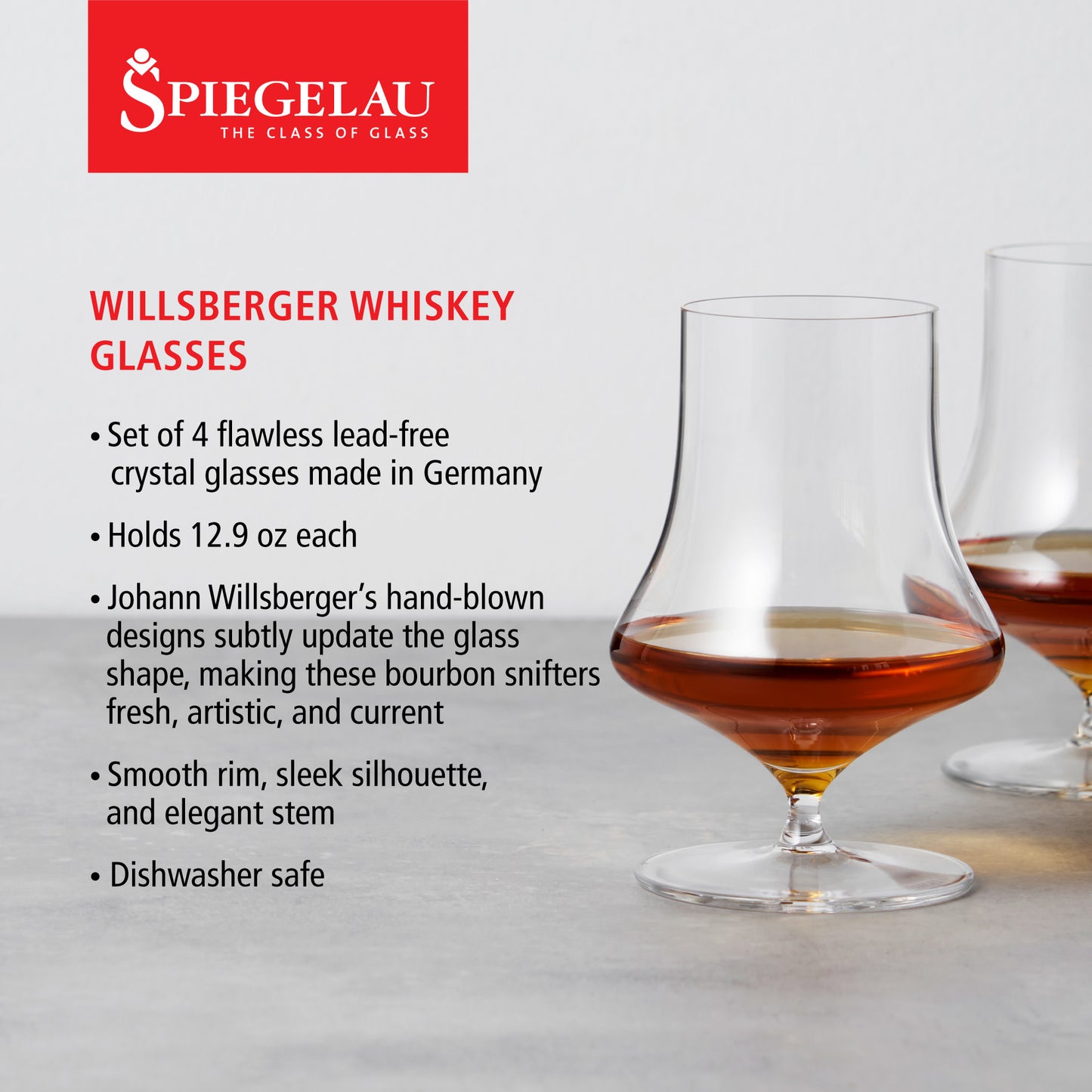 Spiegelau Willsberger Whiskey Glasses, Set of 4 | Barsonist