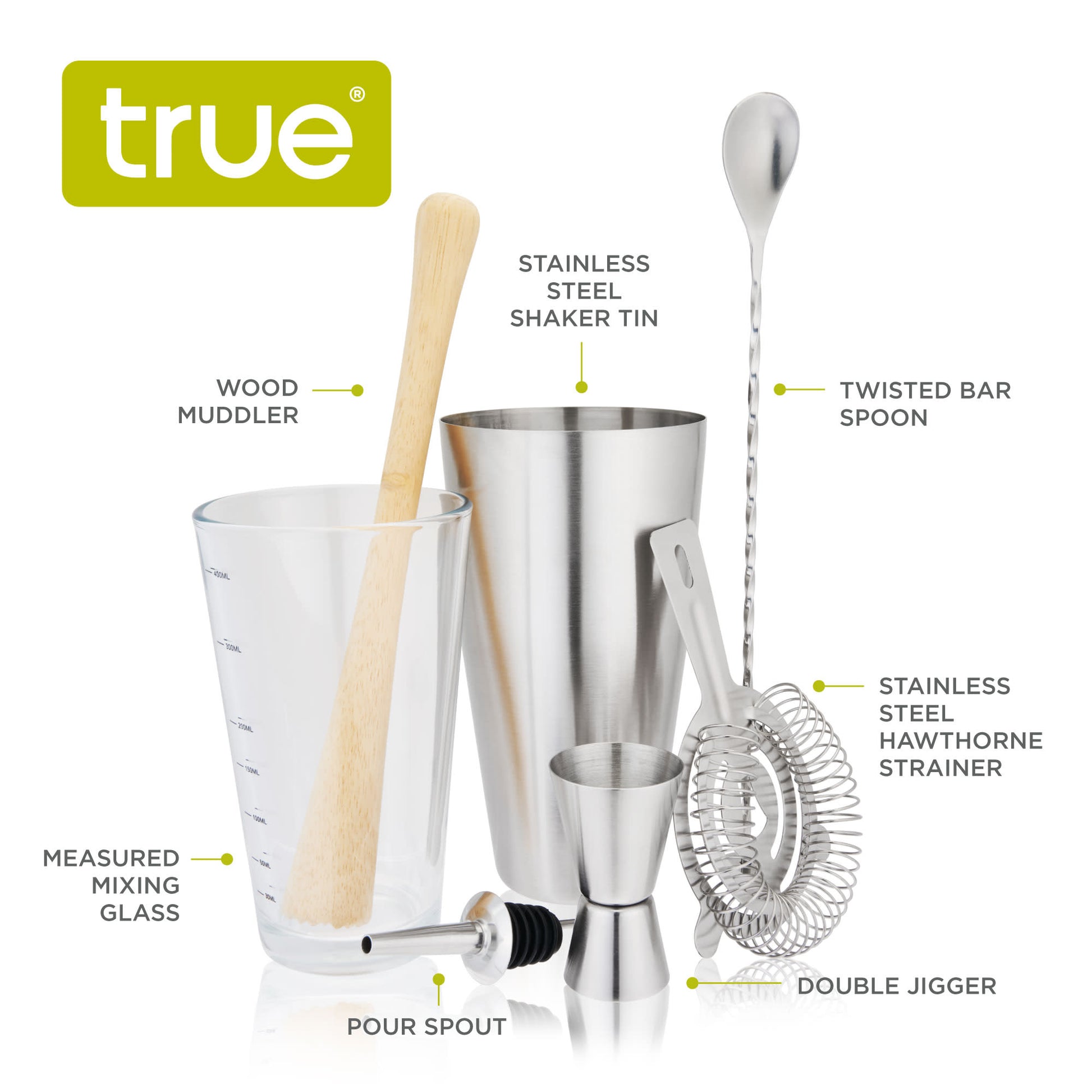 7 Piece Barware Set by True | Barsonist