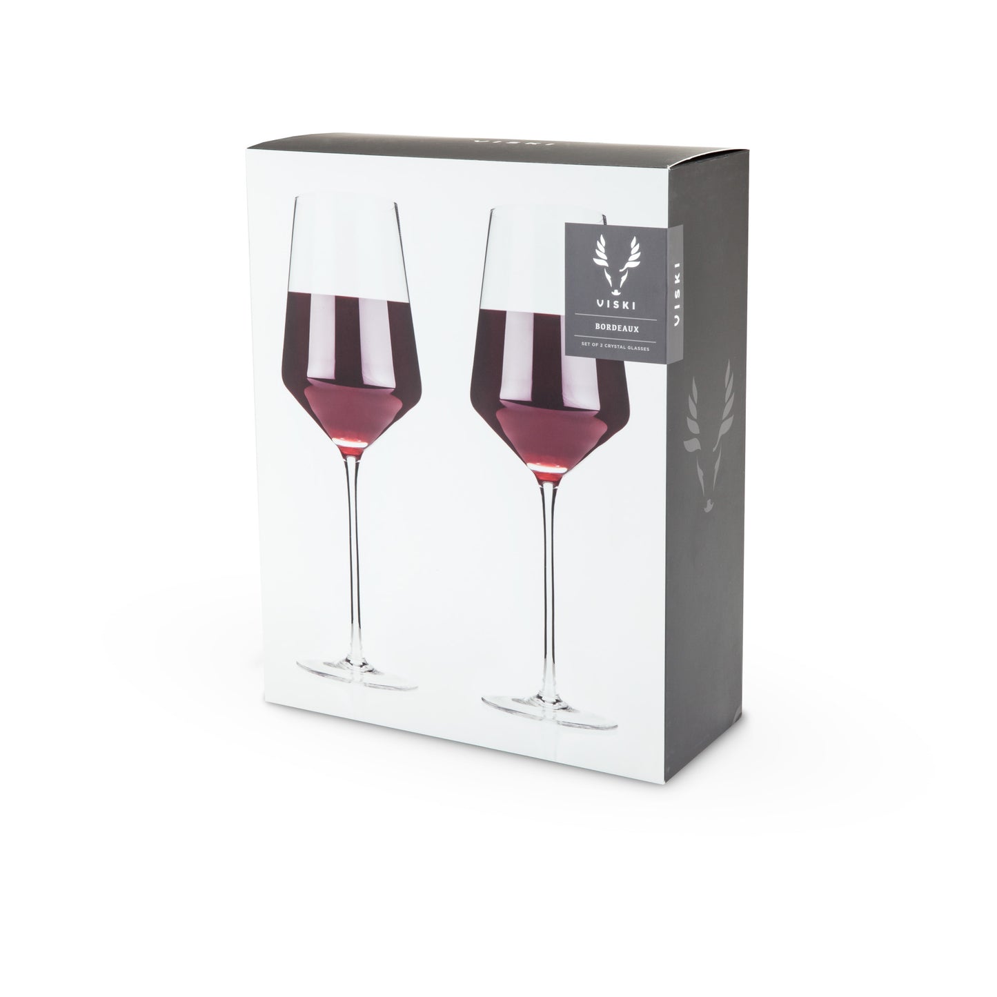 Raye Crystal Angled Bordeaux Glasses Viski® (Set of 2)