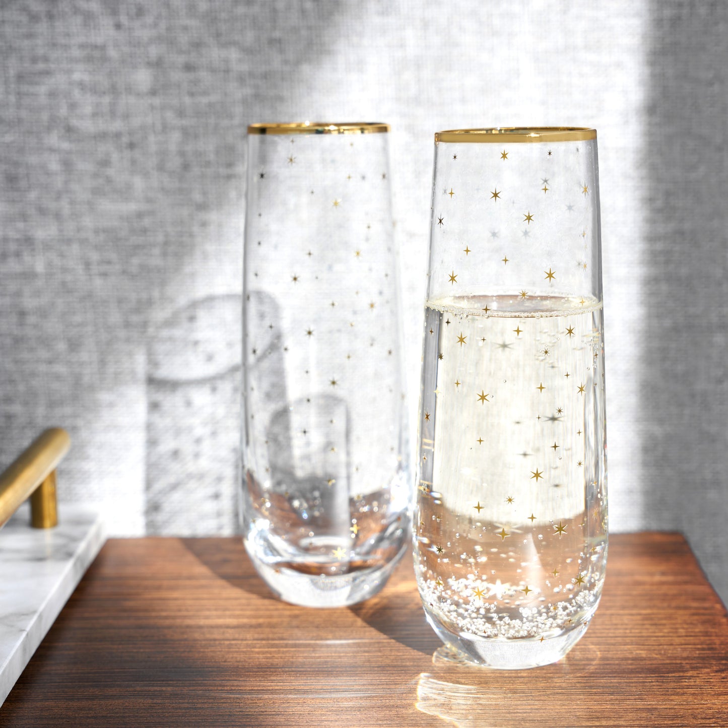 Starlight Stemless Champagne Flutes Twine® (Set of 2)
