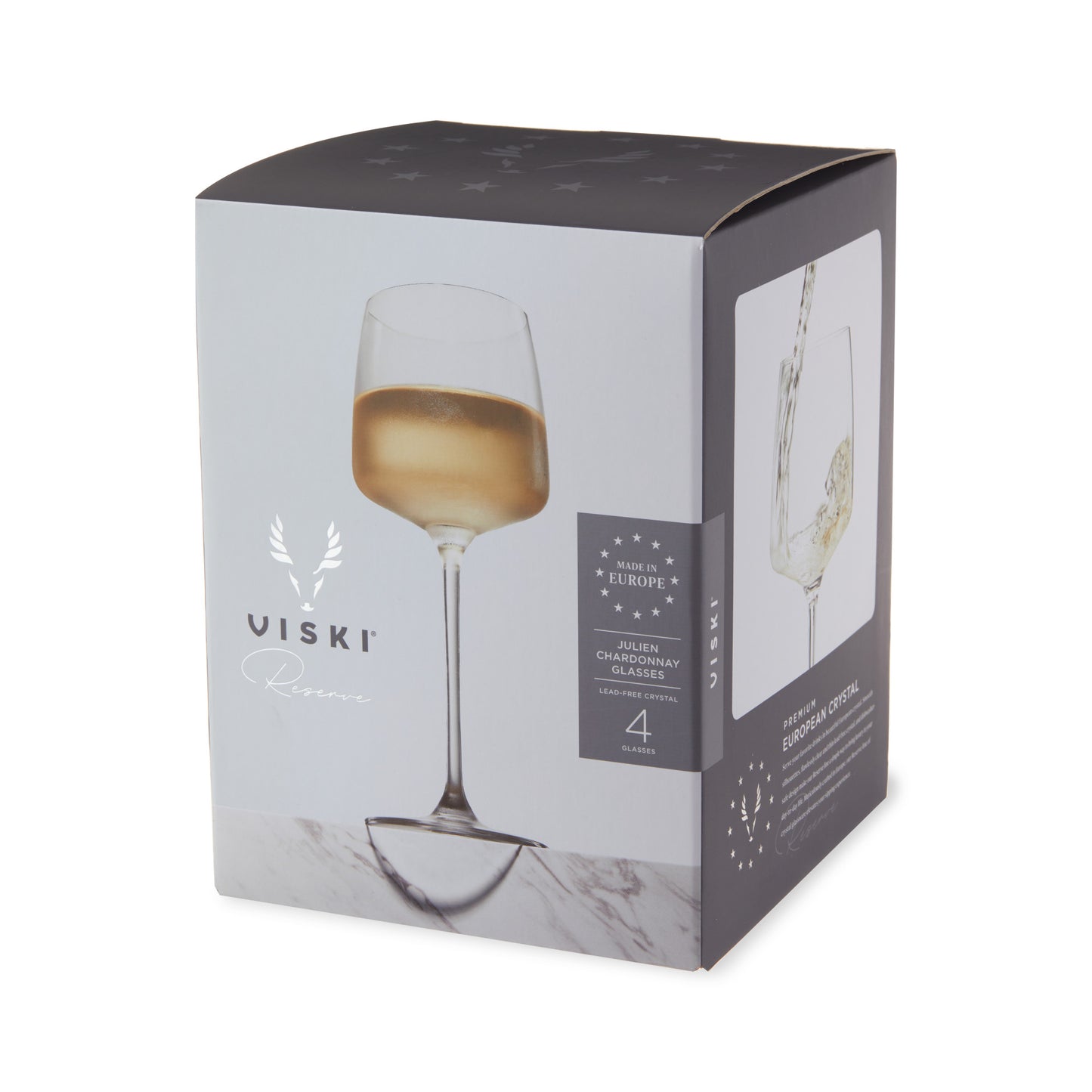 Reserve Julien Crystal Chardonnay Glasses Viski® (Set of 4)