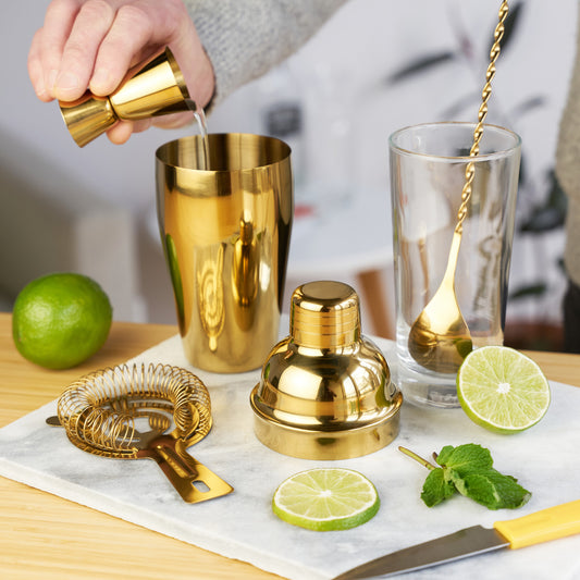 4 Piece Gold Barware Set True