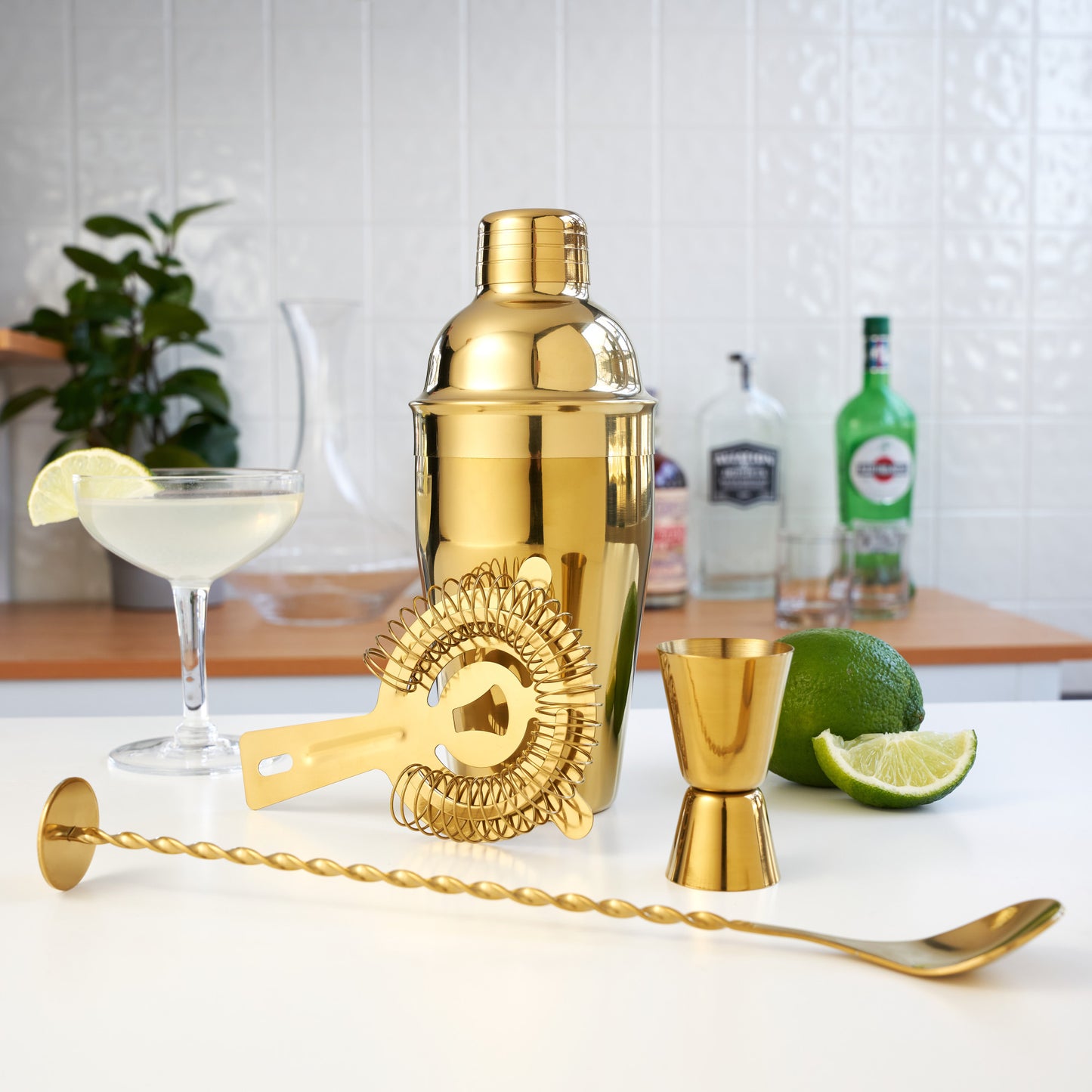 4 Piece Gold Barware Set True