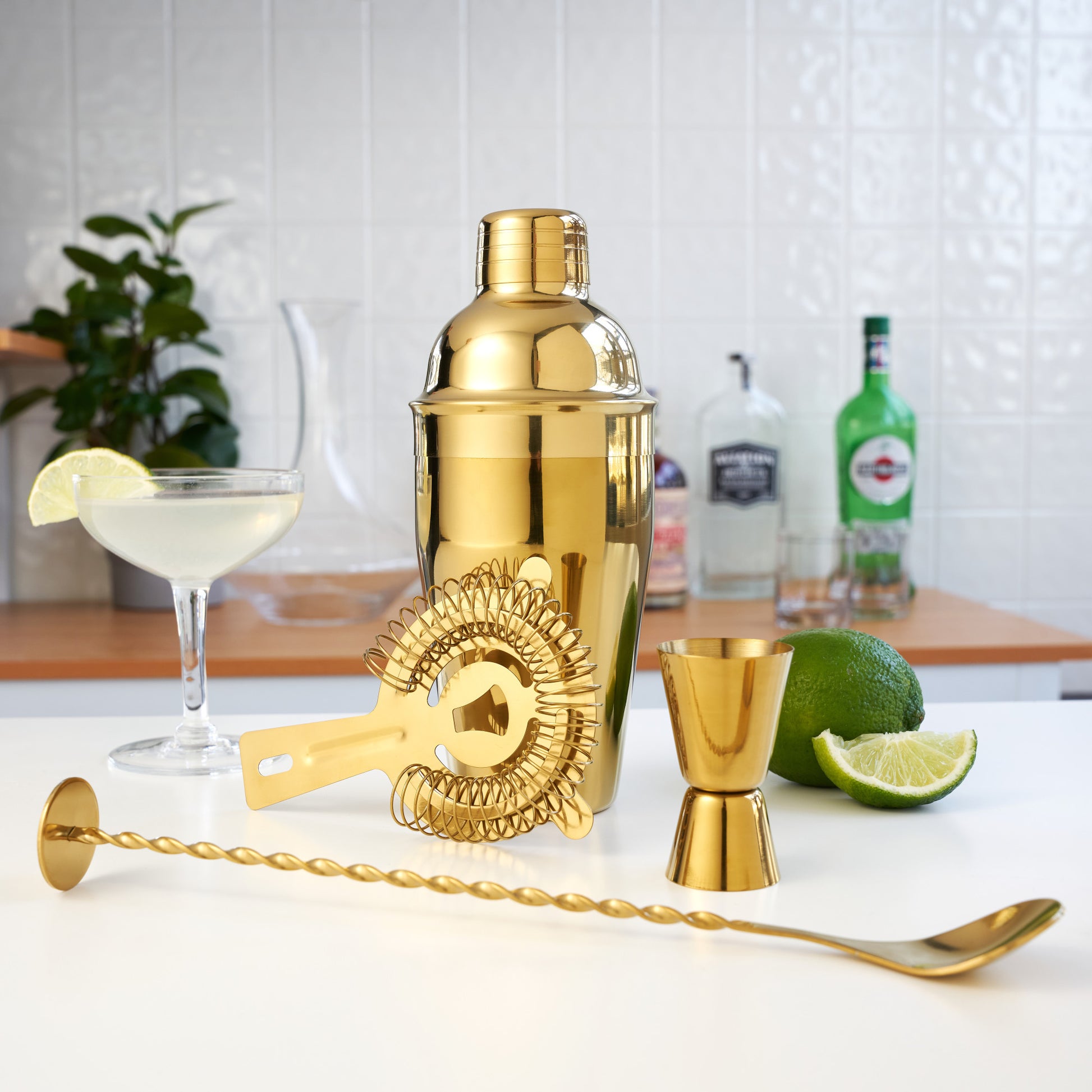 4 Piece Gold Barware Set True