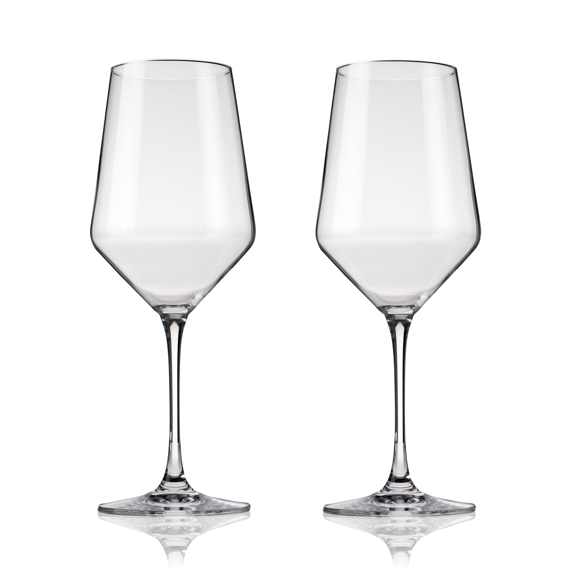 Raye Crystal Angled Bordeaux Glasses Viski® (Set of 2)