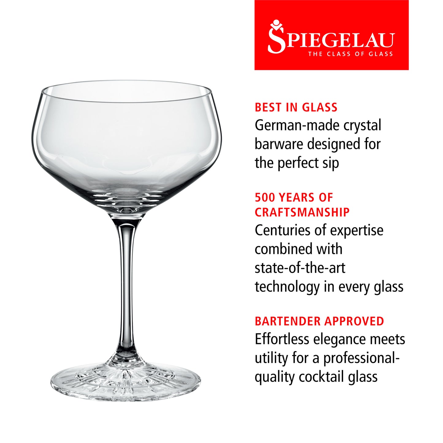 Spiegelau 8.3 Oz Perfect Coupette Glasses (Set of 4)