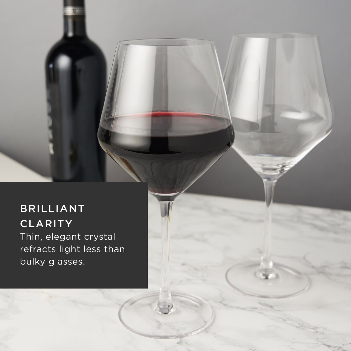 Raye Crystal Angled Burgundy Glasses Viski® (Set of 2)